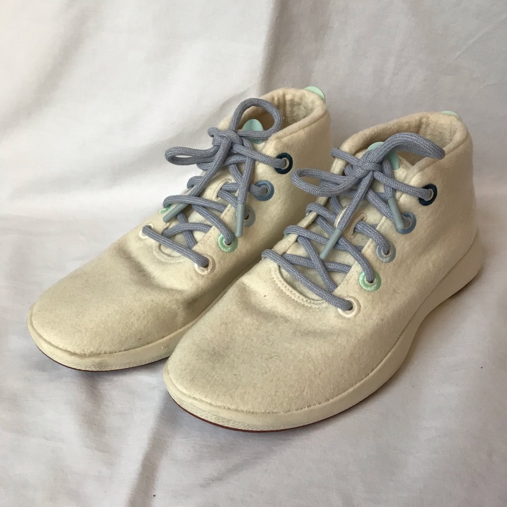 Allbirds Womens Size 10 Wool Runner Up Mizzles Frost White High Top Comfort